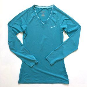 Nike Pro Dri-Fit Fitted Long Sleeve V-Neck T-shirt